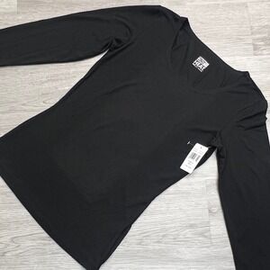 32 Degrees Heat Black Long Sleeve Thermal Top Women's Size Small NWT